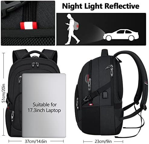 Bagsure Travel Laptop Backpack, Business Water Resistant Laptop Backpack with - Travel With Glen