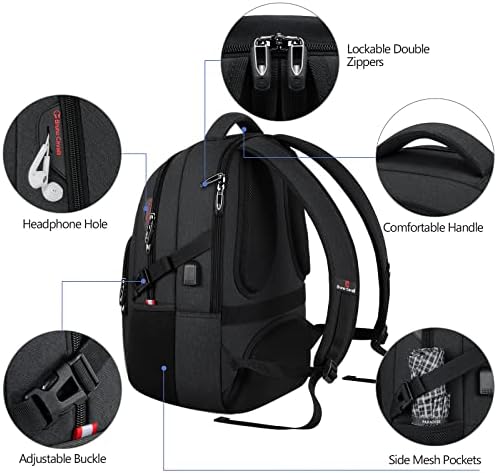 Bagsure Travel Laptop Backpack, Business Water Resistant Laptop Backpack with - Travel With Glen