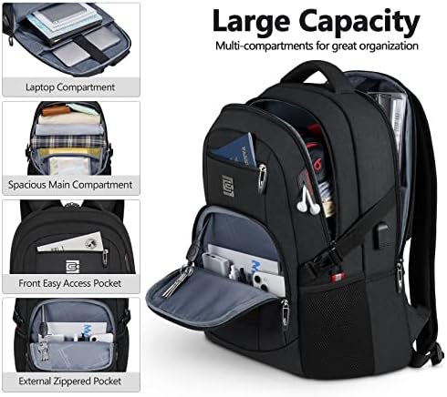 Bagsure Travel Laptop Backpack, Business Water Resistant Laptop Backpack with - Travel With Glen