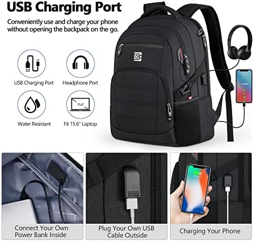 Bagsure Travel Laptop Backpack, Business Water Resistant Laptop Backpack with - Travel With Glen