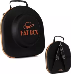 Travel Fedora Hat Box Crush Proof Carry On with Luggage