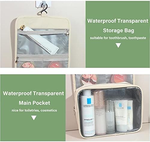 Kengvowano Hanging Toiletry Bag, Waterproof Cosmetic Bag, Portable Makeup Organizer - Travel With Glen