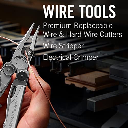 LEATHERMAN, Wave Plus Multitool with Premium Replaceable Wire Cutters, Spring-Action - Travel With Glen