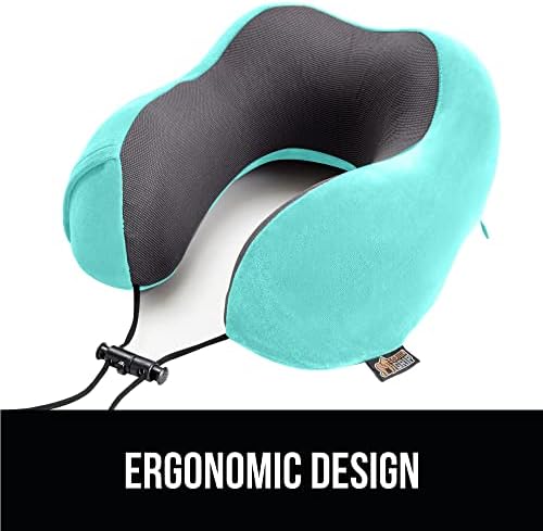 Gorilla Grip Memory Foam Travel Neck Pillow, Head Support on - Travel With Glen