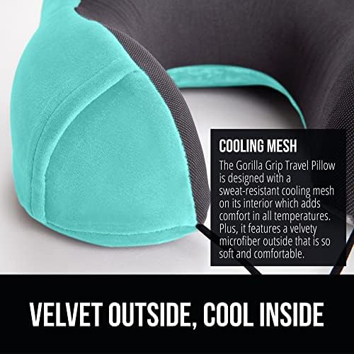 Gorilla Grip Memory Foam Travel Neck Pillow, Head Support on - Travel With Glen