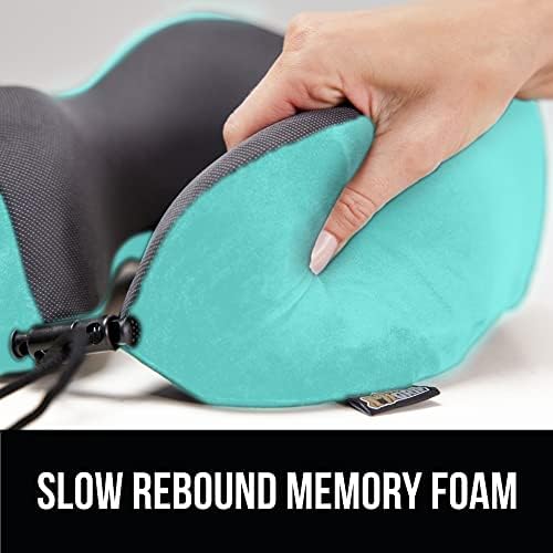 Gorilla Grip Memory Foam Travel Neck Pillow, Head Support on - Travel With Glen