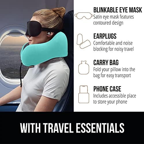 Gorilla Grip Memory Foam Travel Neck Pillow, Head Support on - Travel With Glen