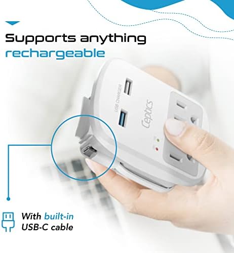 Ceptics World Travel Adapter Kit - QC 3.0 2 USB - Travel With Glen