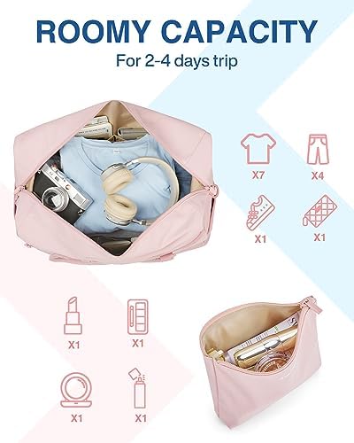 BAGSMART Travel Duffle Bag for Women, Carry On Weekender Overnight - Travel With Glen