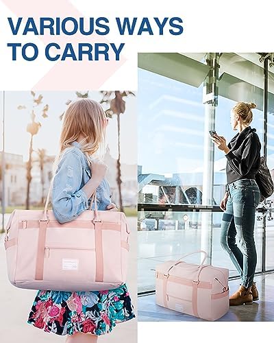 BAGSMART Travel Duffle Bag for Women, Carry On Weekender Overnight - Travel With Glen