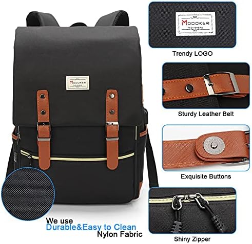 Modoker Vintage Laptop Backpack for Women Men,Travel Backpacks with USB - Travel With Glen