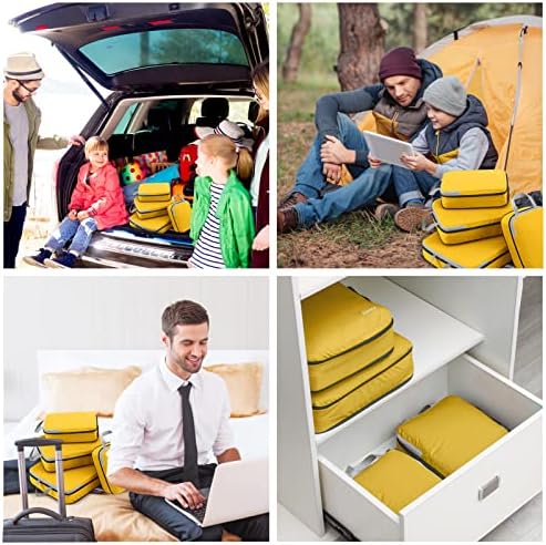Gonex Compression Packing Cubes, 3pcs/4pcs Expandable Storage Travel Luggage Bags - Travel With Glen