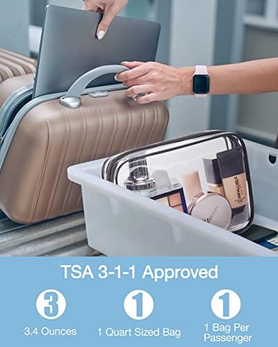 BAGSMART Clear Toiletry Bag, 3-Pack TSA Approved Travel Toiletry Bag - Travel With Glen