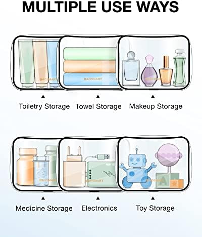 BAGSMART Clear Toiletry Bag, 3-Pack TSA Approved Travel Toiletry Bag - Travel With Glen