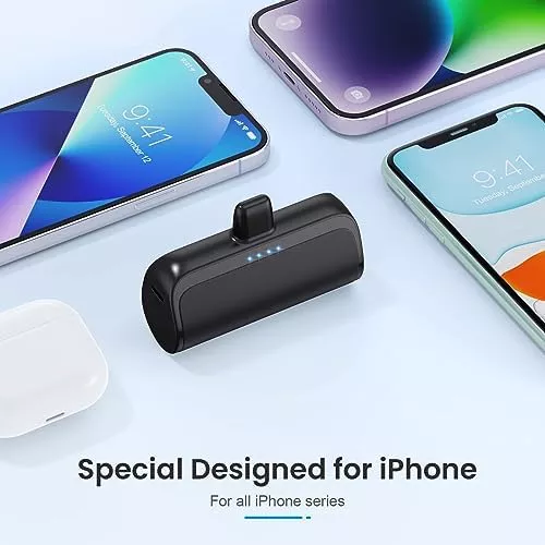 Mini Portable Charger Power Bank for iPhone,5200mAh Portable Phone Charger, - Travel With Glen