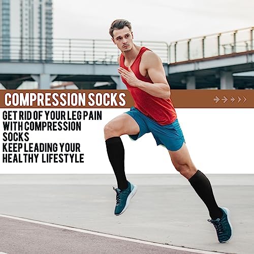 ACTINPUT Copper Compression Socks Men Women Circulation 4 Pairs-Best Support - Travel With Glen