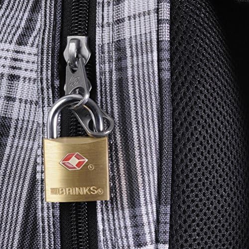 Brinks 161-20471 TSA Approved 22mm Luggage Lock Solid Brass, 4-Pack - Travel With Glen