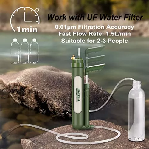 FS-TFC Portable Water Filter Survival Gear High Precision and Large - Travel With Glen