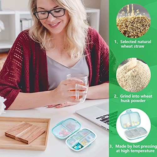 Travel Pill Container, Portable Small Cute Pill Case, 8 Compartment - Travel With Glen