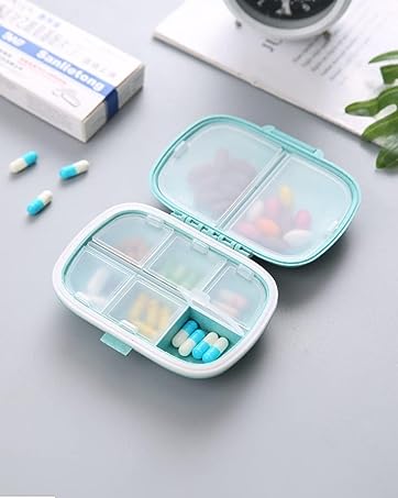 Travel Pill Container, Portable Small Cute Pill Case, 8 Compartment - Travel With Glen