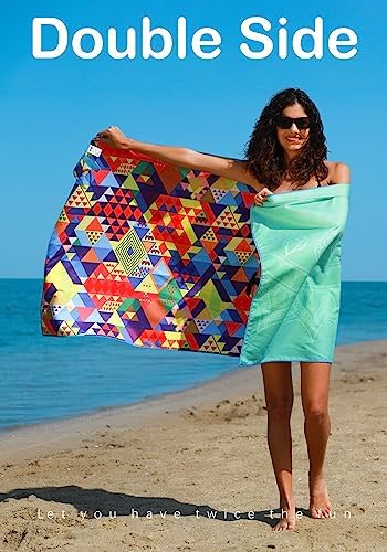 2 Pack Microfiber Lightweight Beach Towel Sand Free Quick Dry - Travel With Glen