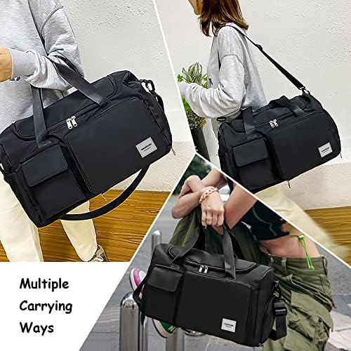 WOOMADA Foldable Travel Duffel Bag with Shoes Compartment, Overnight Bag - Travel With Glen