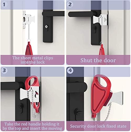 Portable Door Lock,Travel Lock, Add Extra Locks for Additional Safety - Travel With Glen
