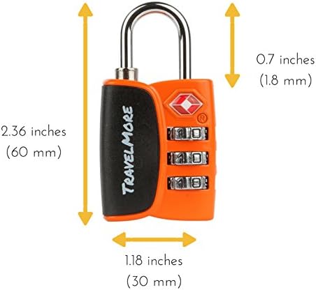 4 Pack Open Alert Indicator TSA Approved 3 Digit Luggage - Travel With Glen