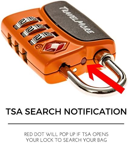 4 Pack Open Alert Indicator TSA Approved 3 Digit Luggage - Travel With Glen