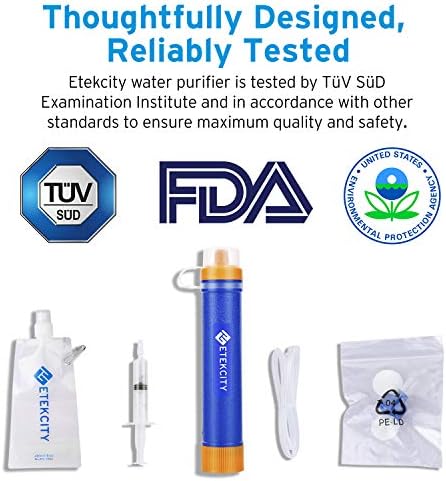 Etekcity Water Filter Straw Camping Water Purification Portable Water Filter - Travel With Glen