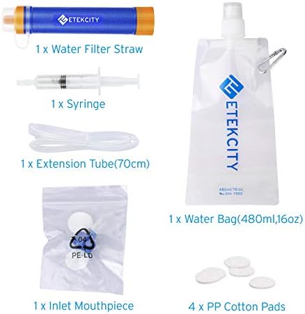 Etekcity Water Filter Straw Camping Water Purification Portable Water Filter - Travel With Glen