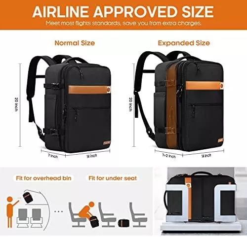 POWAITER Travel Backpack for Women Men, Large Carry on Backpack - Travel With Glen
