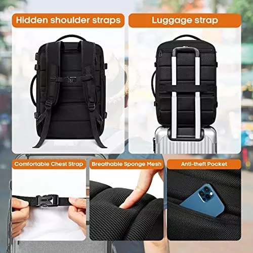 POWAITER Travel Backpack for Women Men, Large Carry on Backpack - Travel With Glen