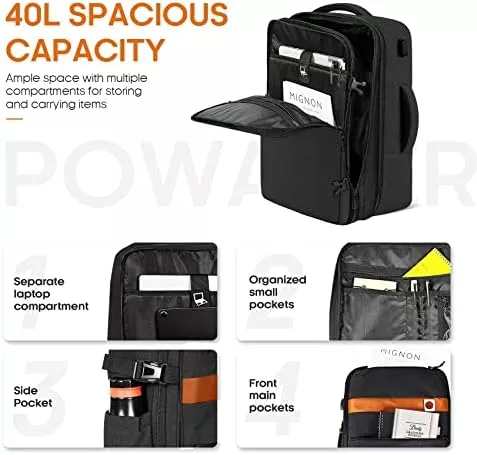 POWAITER Travel Backpack for Women Men, Large Carry on Backpack - Travel With Glen