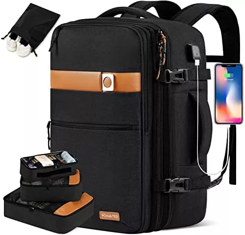 POWAITER Travel Backpack for Women Men, Large Carry on Backpack - Travel With Glen Travel backpack