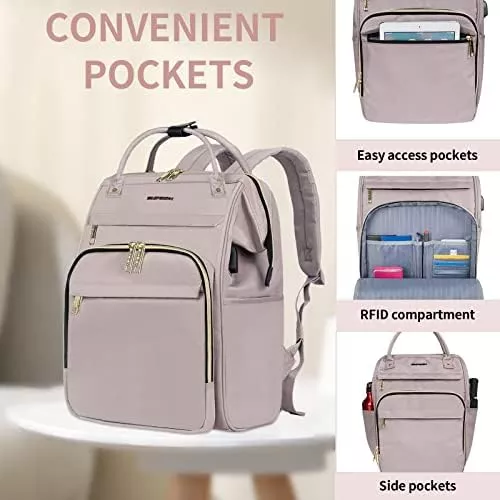 EMPSIGN Laptop Backpack for Women 15.6 Inch Travel Work Backpack, - Travel With Glen
