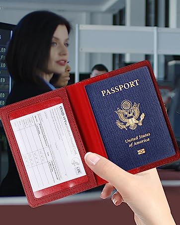 TIGARI Passport Holder Women, Travel Must Haves Passport and Vaccine - Travel With Glen