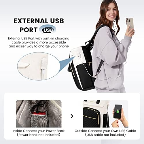 LOVEVOOK Laptop Backpack Purse for Women, Wide Top Open Teacher - Travel With Glen