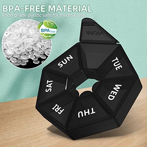 Gelibo,Weekly Pill Organizer, 2 Pack Portable Travel Pill Box Dispenser - Travel With Glen