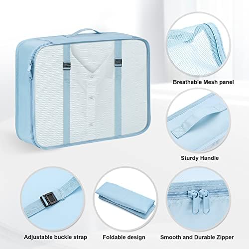 DIMJ Packing Cubes for Travel, 8Pcs Travel Cubes Set Foldable - Travel With Glen