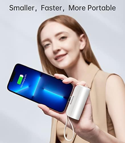 amelema Small Portable Charger for iPhone, 5000mAh Mini Power Bank - Travel With Glen