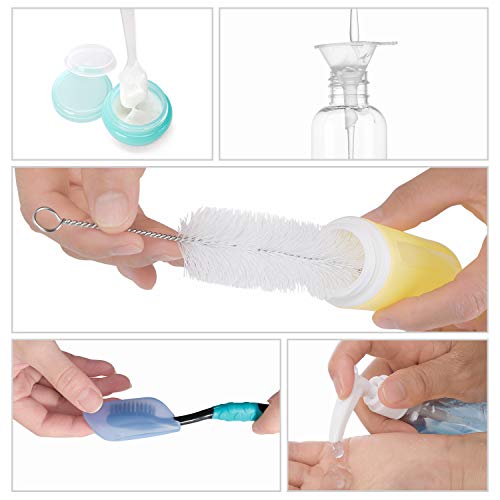 Beveetio 17 Pack Travel Bottles TSA Approved, 3OZ Leakproof Silicone - Travel With Glen