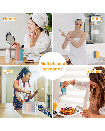 Beveetio 17 Pack Travel Bottles TSA Approved, 3OZ Leakproof Silicone - Travel With Glen
