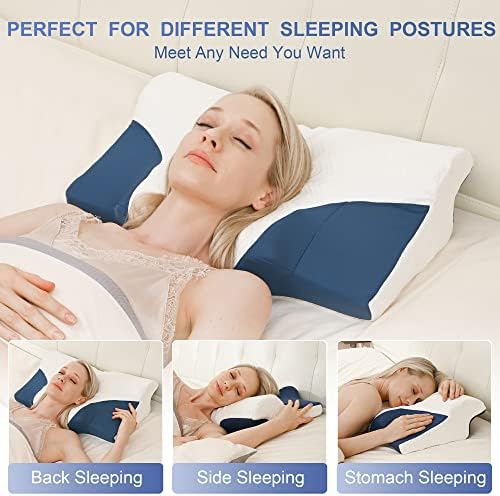 Neck Pillow Memory Foam Pillows for Sleeping, Contour Ergonomic Pillow - Travel With Glen