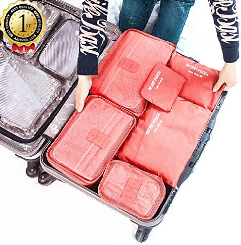 MOCOFO Foldable Luggage Sets Packing Cube,6 Set Craft Compression Rose - Travel With Glen
