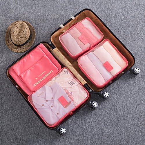MOCOFO Foldable Luggage Sets Packing Cube,6 Set Craft Compression Rose - Travel With Glen