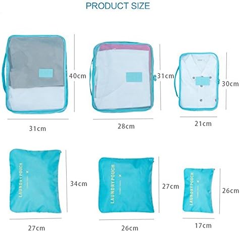 MOCOFO Foldable Luggage Sets Packing Cube,6 Set Craft Compression Rose - Travel With Glen