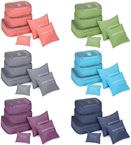 MOCOFO Foldable Luggage Sets Packing Cube,6 Set Craft Compression Rose - Travel With Glen