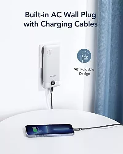 VEGER Portable Charger for iPhone Built in Cables Fast Charging - Travel With Glen
