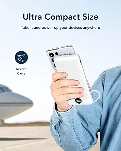VEGER Portable Charger for iPhone Built in Cables Fast Charging - Travel With Glen